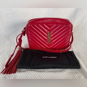 Saint Laurent Red Lou Camera Bag